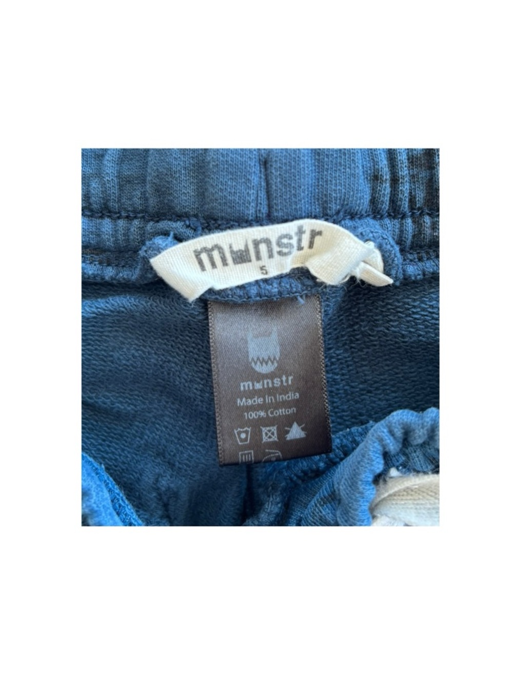 Munsterkids Island Boy Track Denim Fleece Shorts - Picture 3 of 4